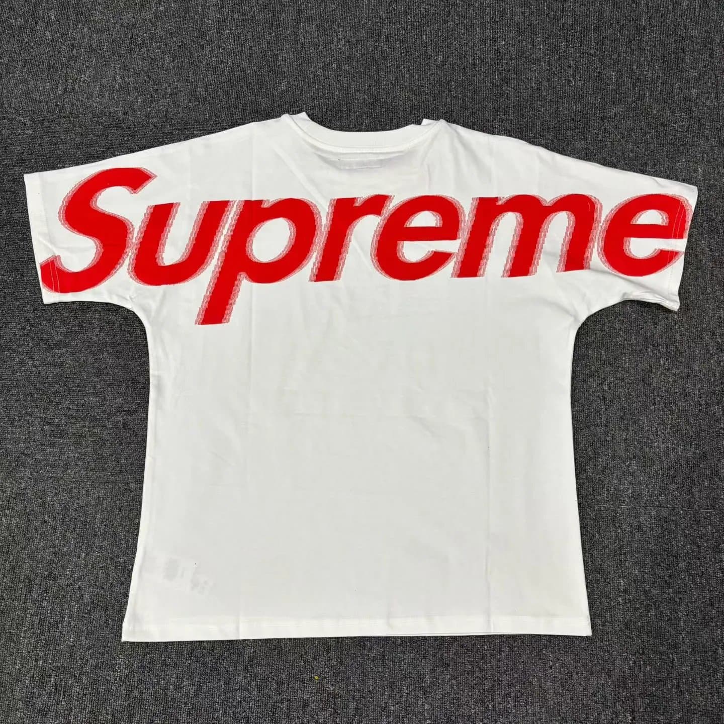 Supreme Box Logo Tee Distorted Logo — 白红色White Red