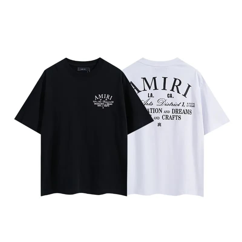 Amiri Logo T-Shirt Embroidered Script — 2053 黑