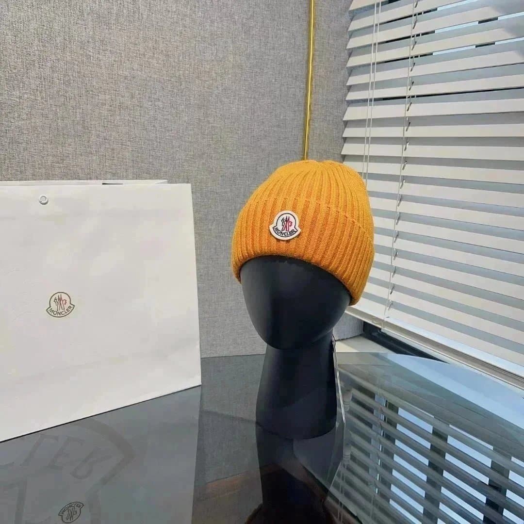 Moncler Ribbed Beanie Logo Patch