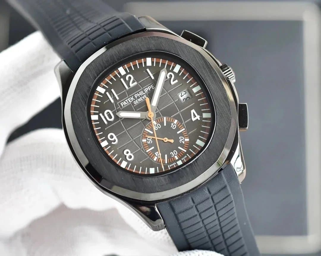 Patek Philippe Aquanaut Chronograph Black Dial with Orange Accents