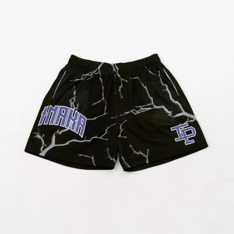 Fear of God Essentials Mesh Shorts Floral Logo Print — 明黄色