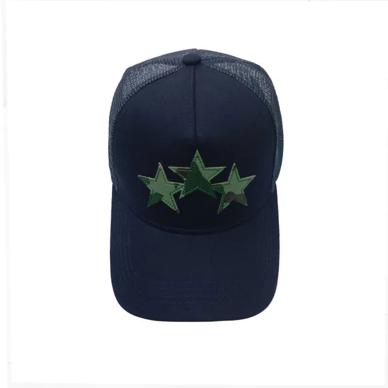 Amiri Trucker Cap Two-Tone Logo — 175 navy blue