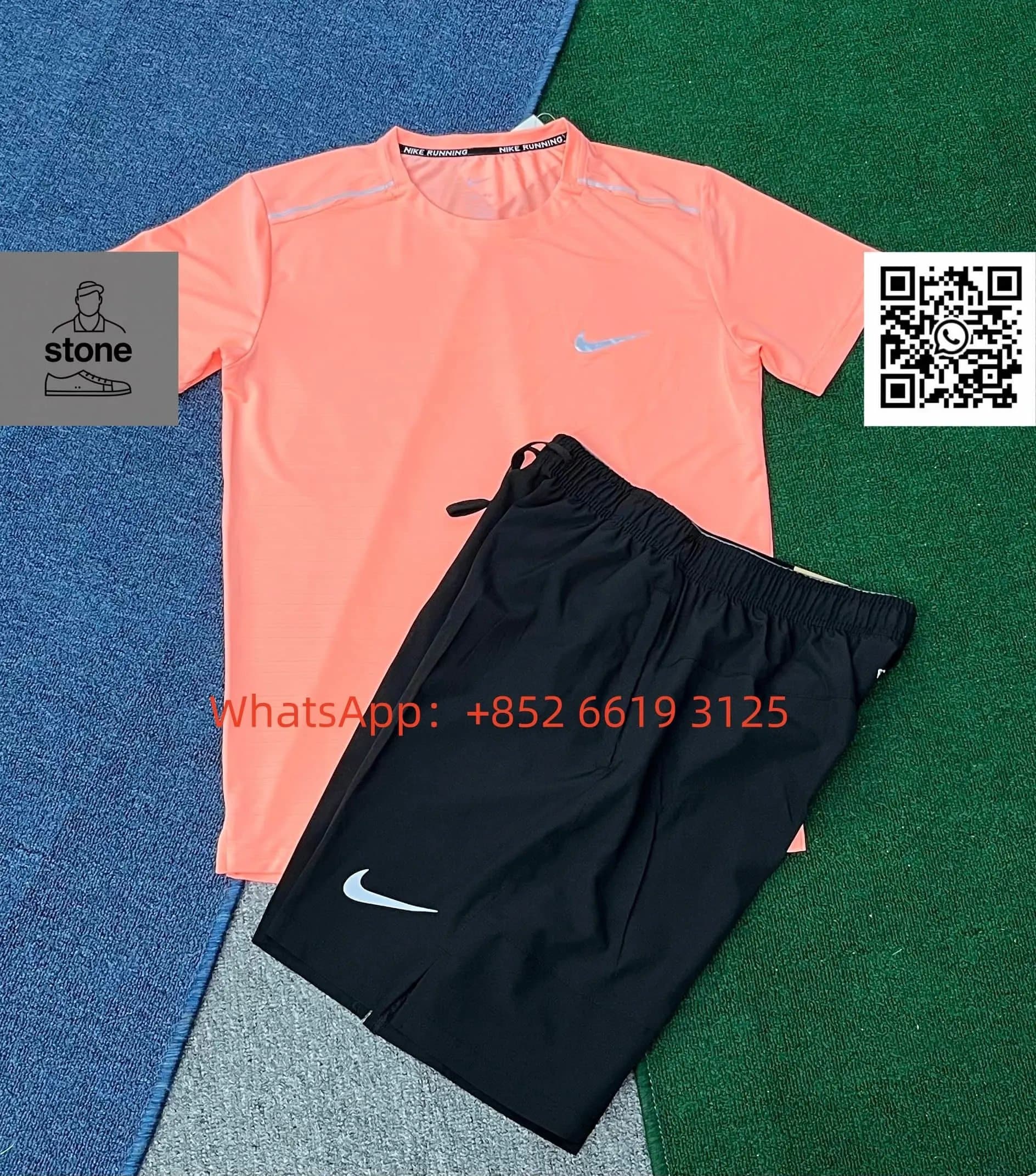 Nike Running Set Coral and Black