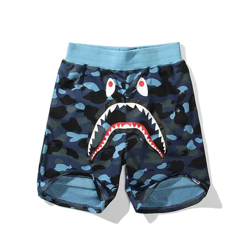 BAPE Shark Camo Shorts Shark Face Print — 62