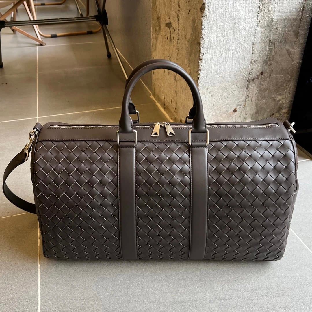 Bottega Veneta Andiamo Duffel Intrecciato Leather