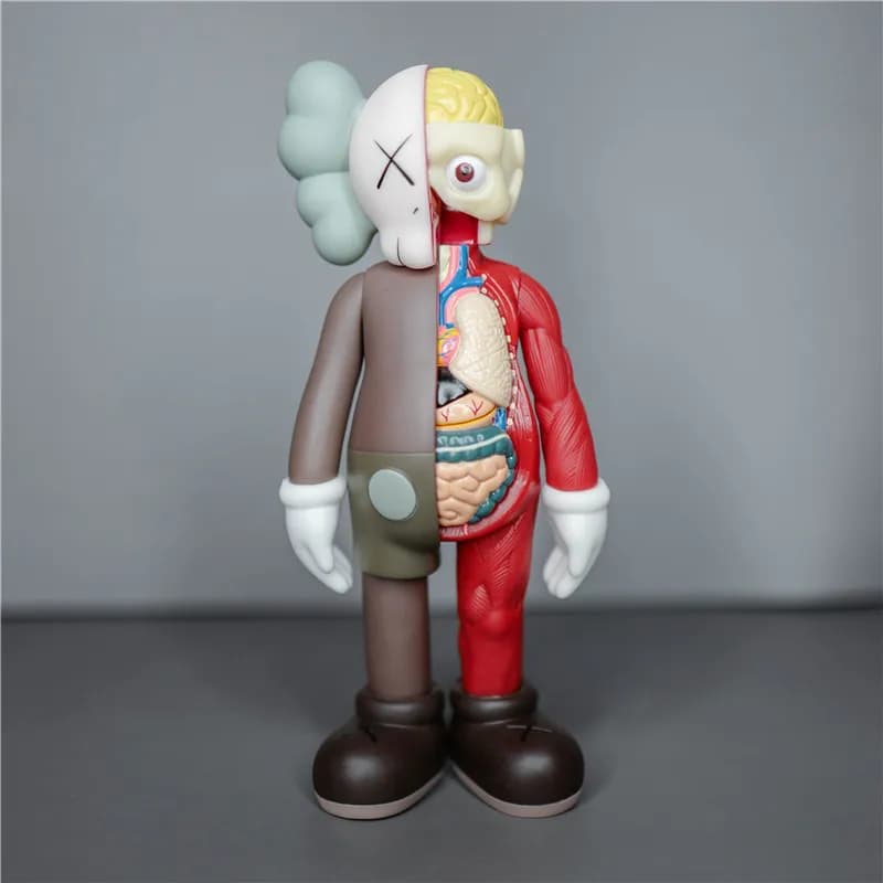 BAPE × KAWS Half-Brain Ape Figure Split Brain Design — 半解剖咖-20cm