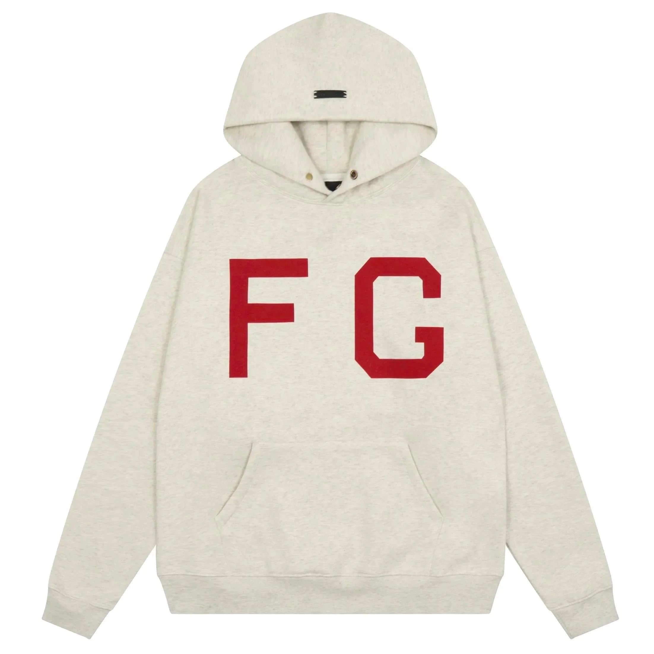 Fear of God Essentials Hooded Sweatshirt Essentials Logo — FG浅灰