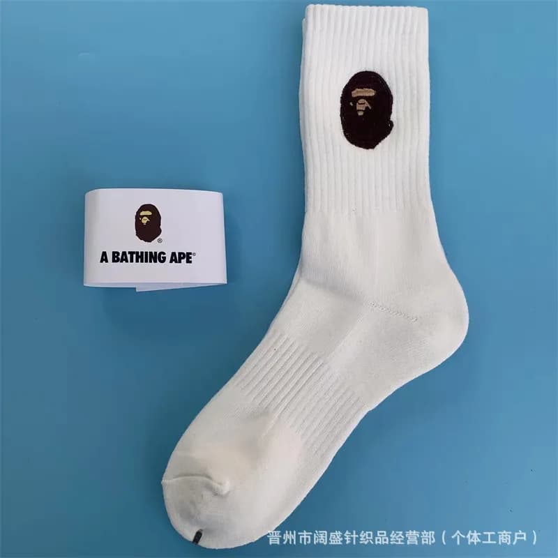 BAPE Crew Sock Ape Head Logo