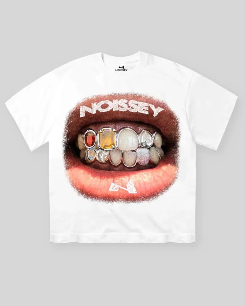 Graphic Tee Mouth Grillz Print