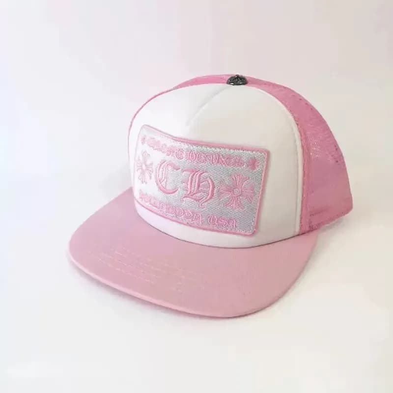 Chrome Hearts Snapback Cap Triple Cross — 罗心粉色