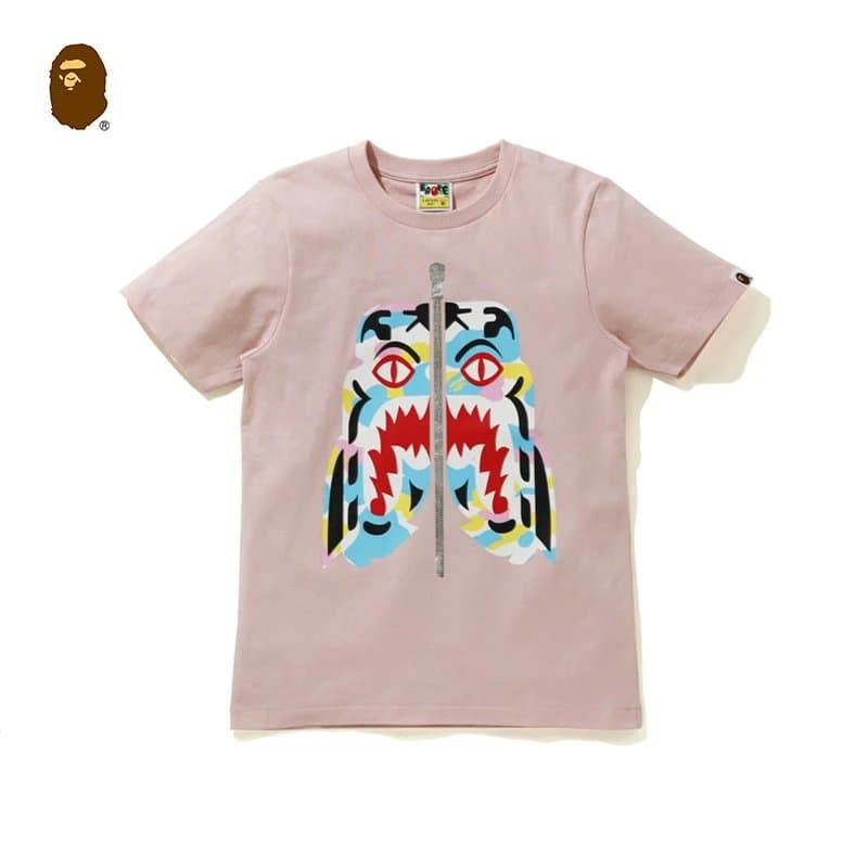 BAPE Zipper Tee Shark Face Print