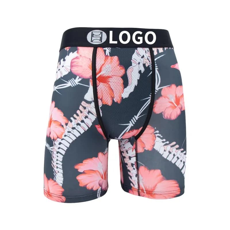 Boxer Briefs Floral Barbed Wire Print