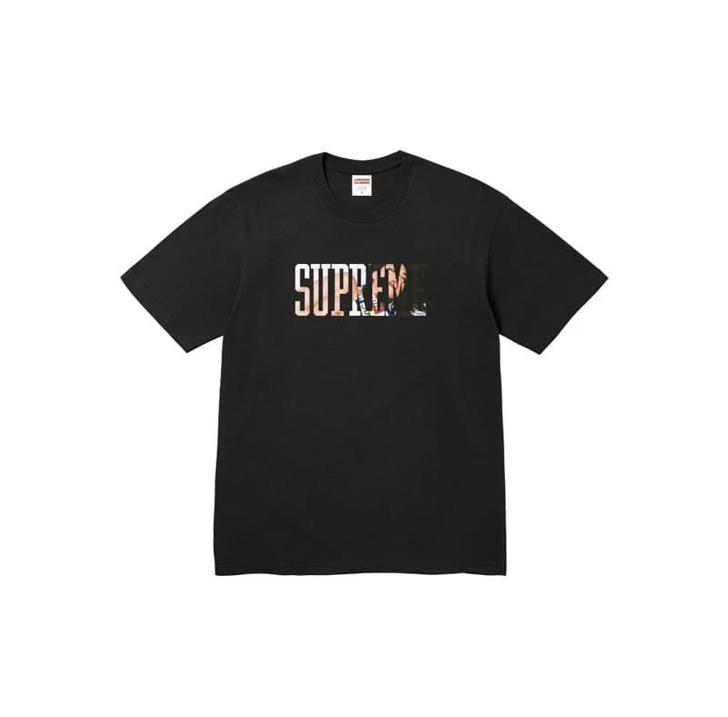 Supreme T-Shirt Sheep in Box Print — B384渐变字母 黑色
