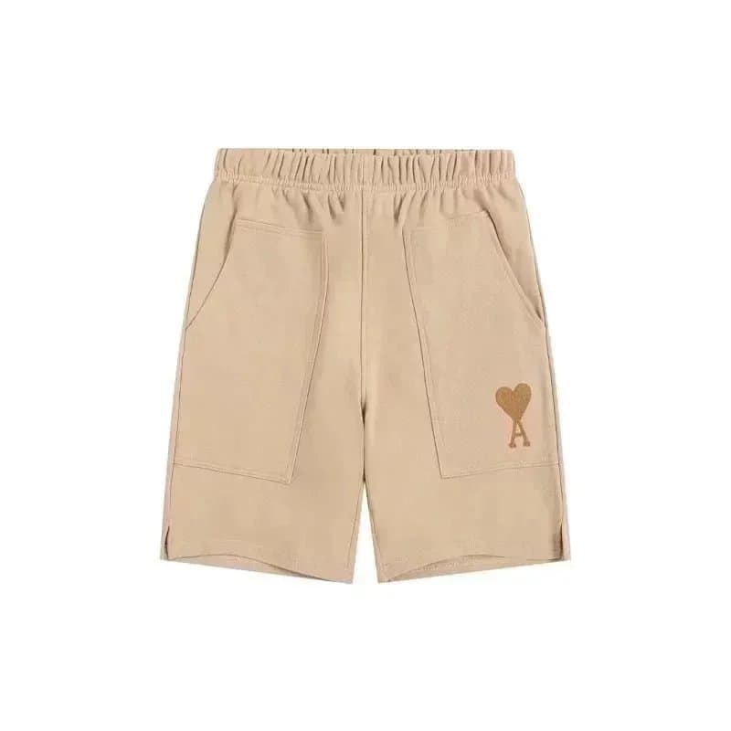 Amiri Logo Shorts Beige — 杏色005