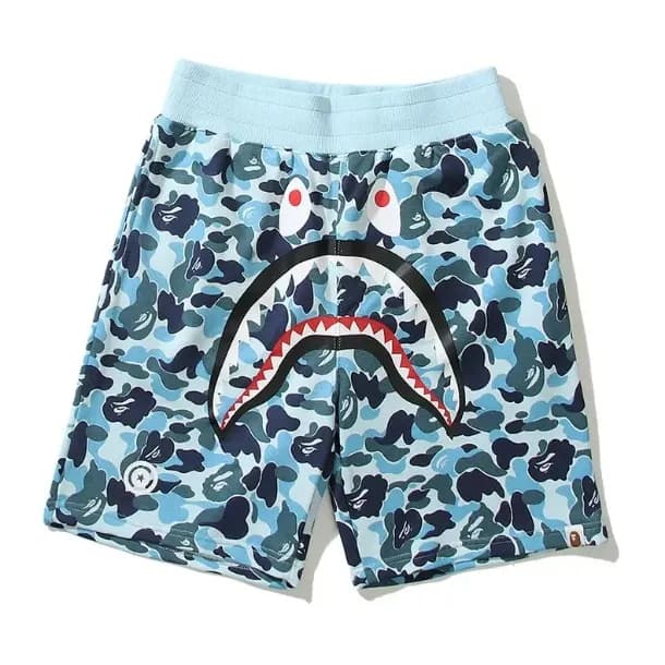 BAPE Shark Camo Shorts Shark Face Print — 67