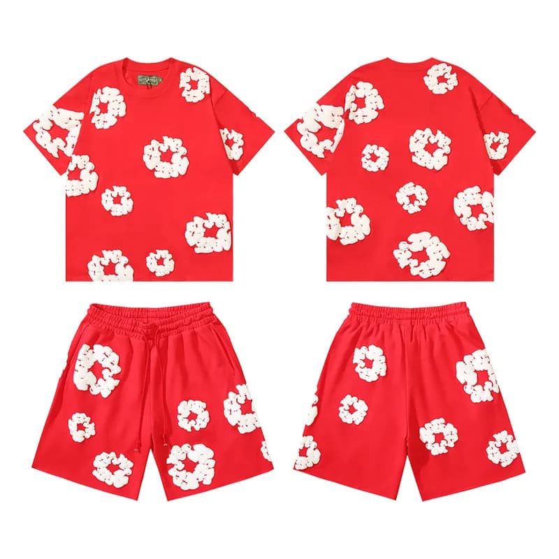 Balenciaga Logo Print Set Floral Appliqué