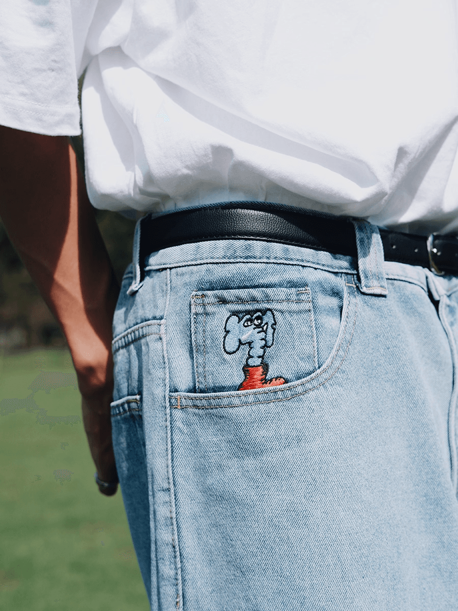 Denim Tears Jeans Embroidered Back Pocket