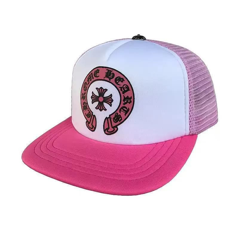 Chrome Hearts Snapback Cap Triple Cross — 罗欣圆标粉色