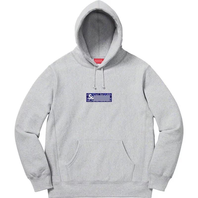 Supreme Box Logo Hooded Sweatshirt Heather Grey
