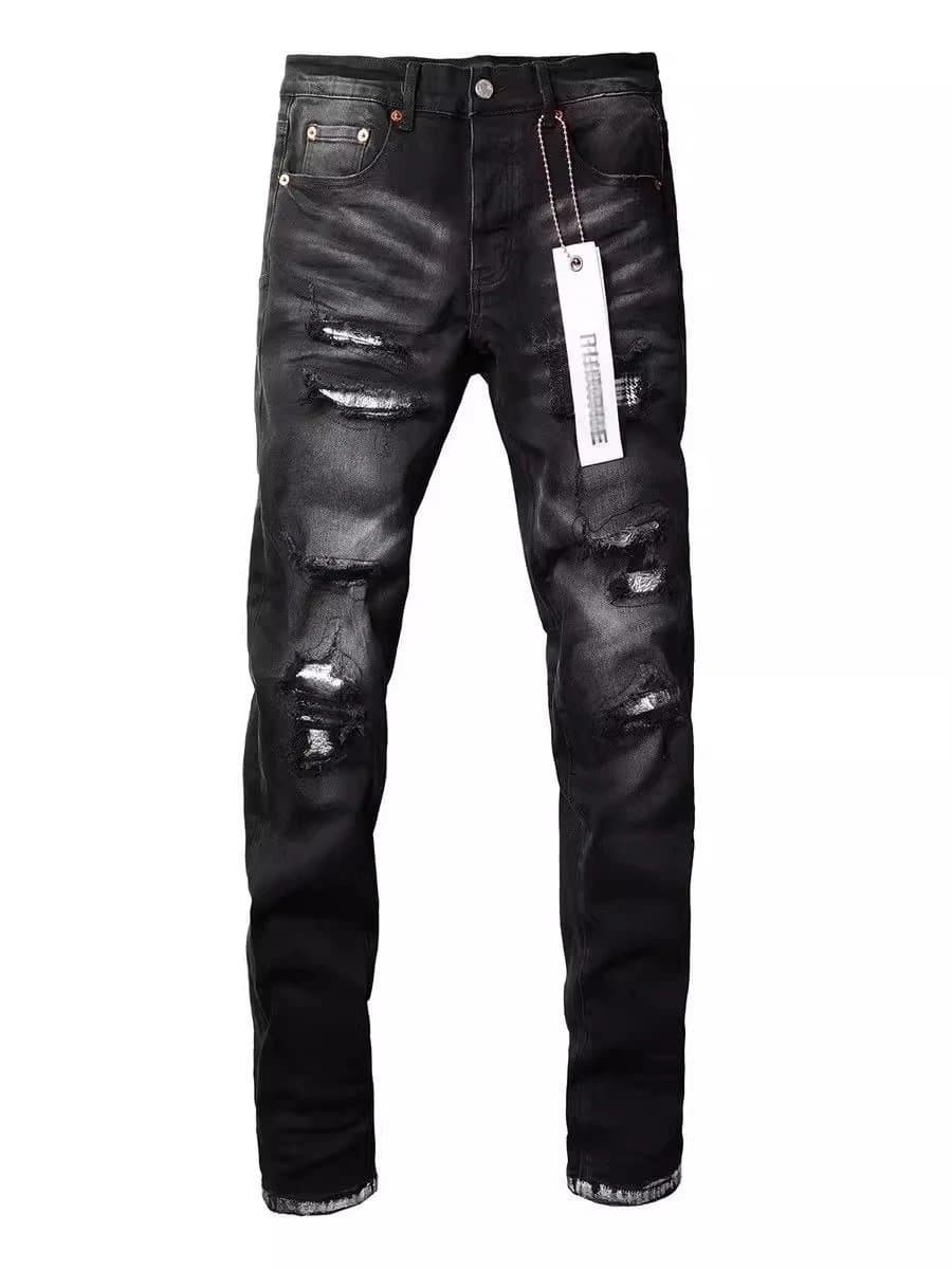 Levi's 501 Distressed Jeans Heavy Ripped Black