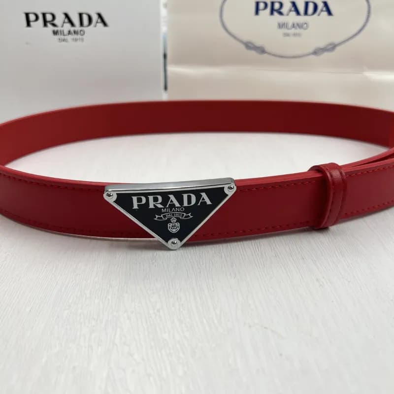 Prada Triangle Logo Belt Classic