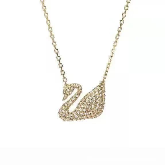 Swarovski Swan Pendant Crystal-Embellished