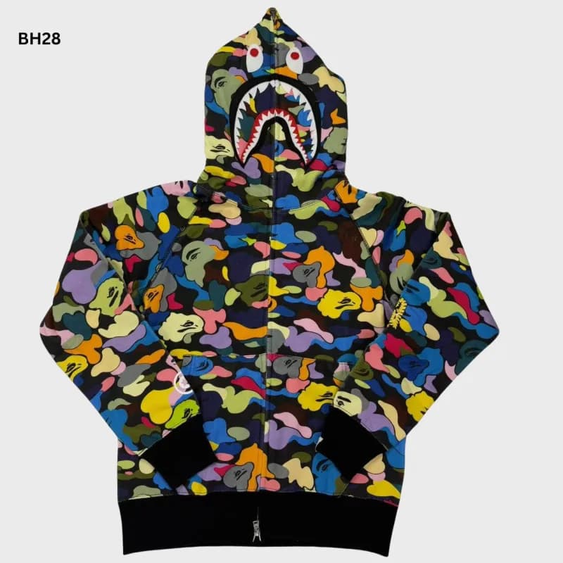 BAPE Shark Hoodie Camouflage Print