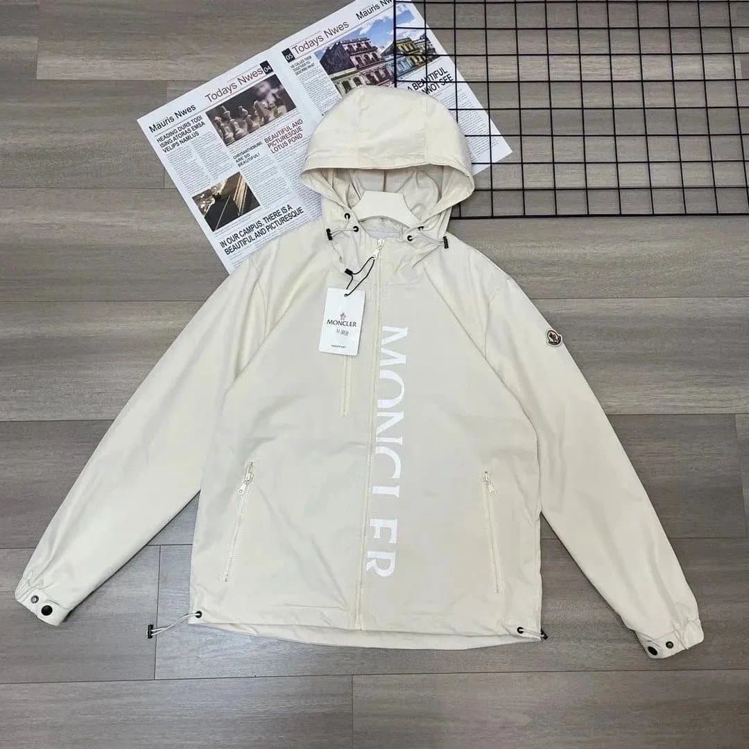 Moncler Logo Windbreaker Jacket Vertical Logo