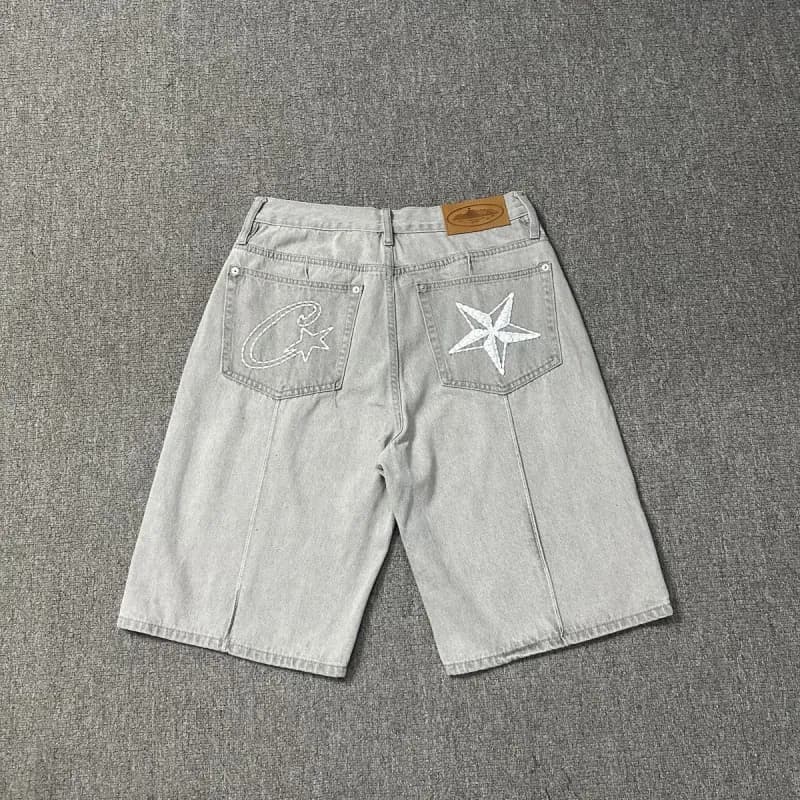 Denim Jacket Corteiz Star Logo — 8008 灰色