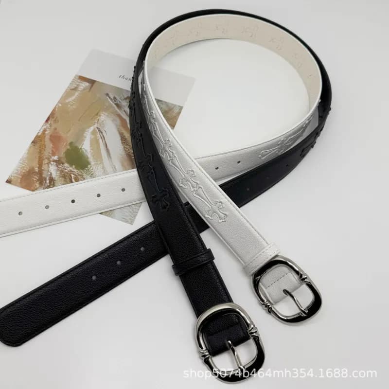Chrome Hearts Cross Belt Embossed Cross
