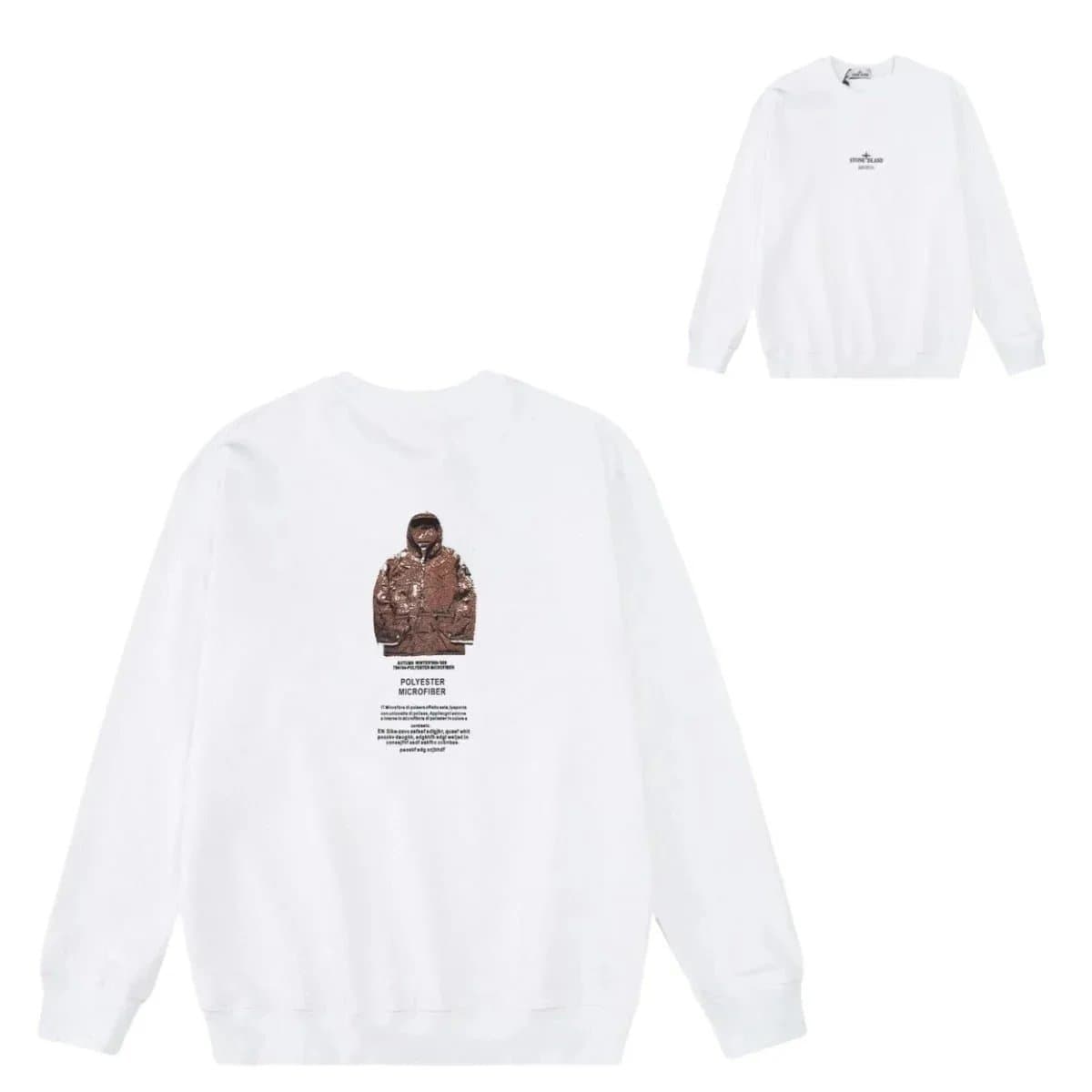 Stone Island Crewneck Sweatshirt Compass Patch — JMFS-YLWY-0100