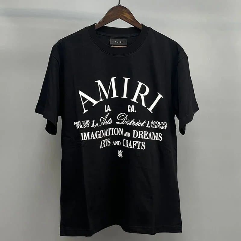 Amiri Logo Graphic Tee Multicolor Logo — 黑色白色图