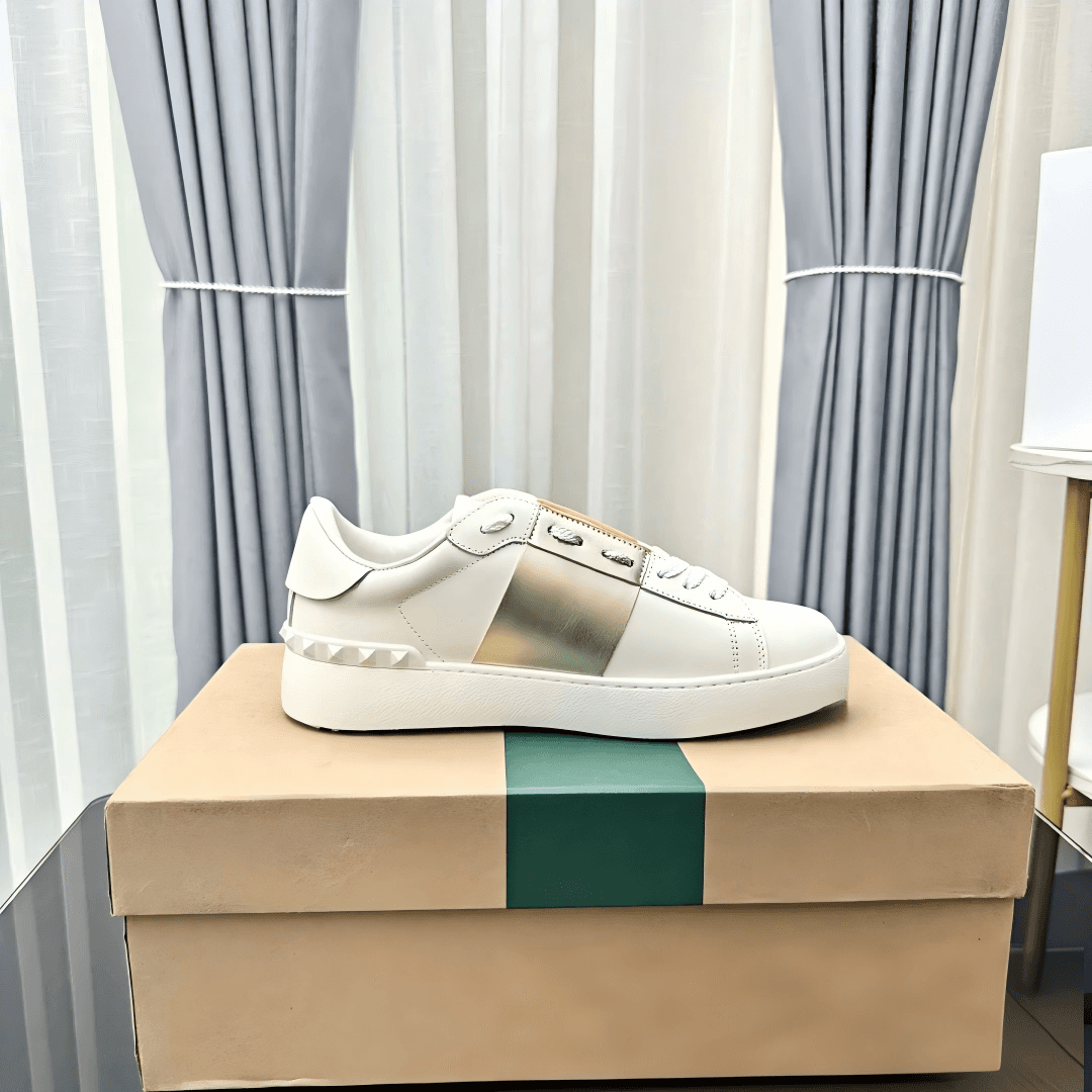Valentino Rockstud Low Metallic Stripe