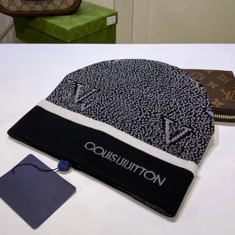 Louis Vuitton Knit Beanie Monogram Pattern