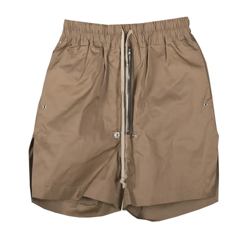 Rick Owens Zip-Front Shorts Elastic Waist