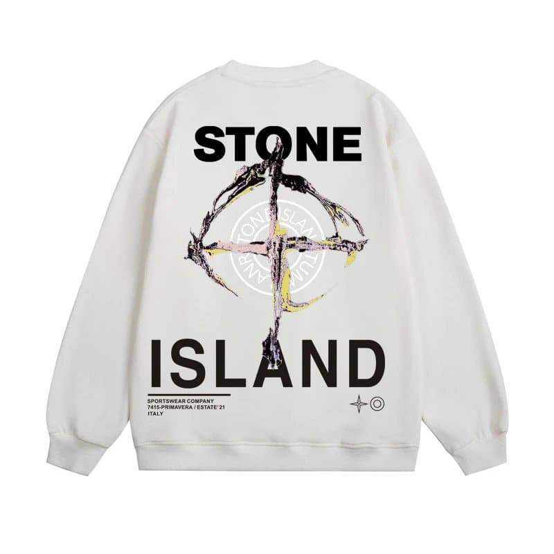 Stone Island Crewneck Sweatshirt Compass Patch — S16