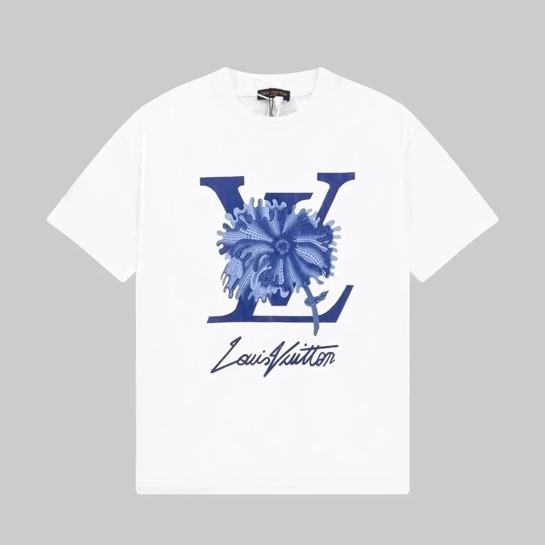 Off-White Graphic Tee Old Dope Print — 白色蓝花标002