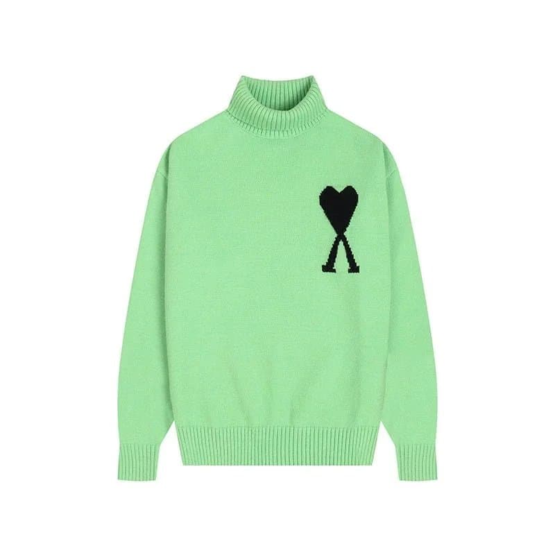 Amiri Turtleneck Sweater Heart Logo