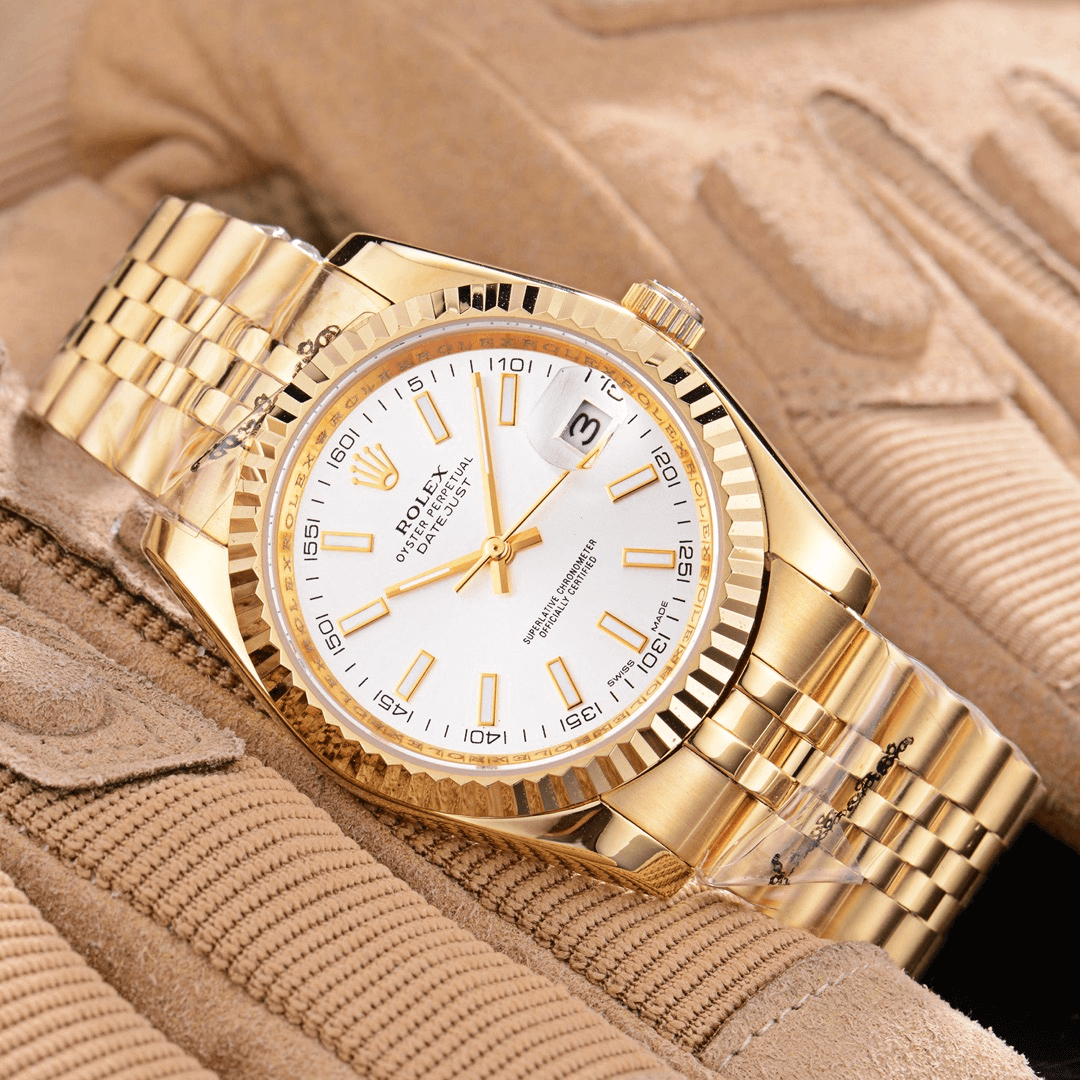 Rolex Submariner Date Root Beer — 金壳白盘·五珠钢带