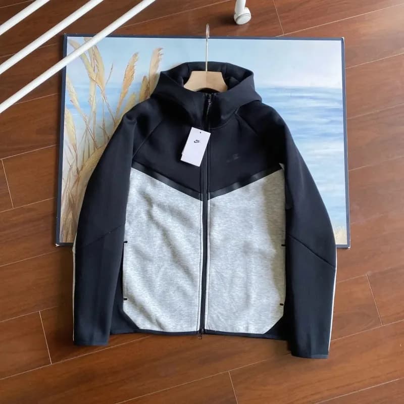 Nike Tech Fleece Hoodie Black/Heather Grey