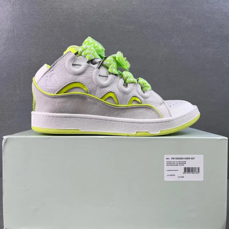 Louis Vuitton Tennis Low Top Sneakers Multicolor Woven Laces — 白柠檬黄