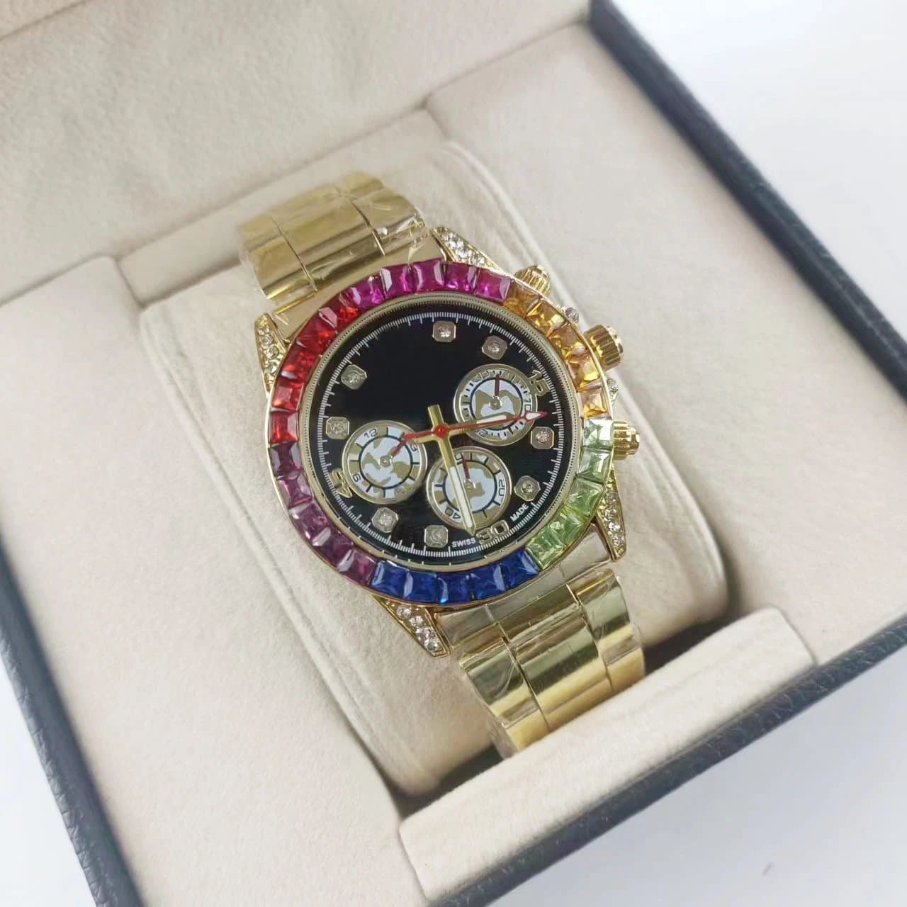 Rolex Daytona Chronograph Rainbow Gem-Set Bezel