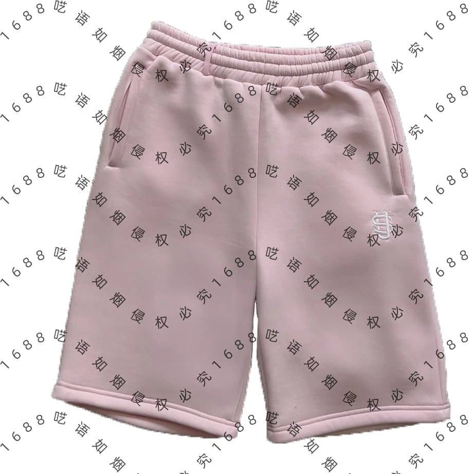Fear of God Essentials Sweatpants Logo Embroidery — 大logo浅粉色短裤
