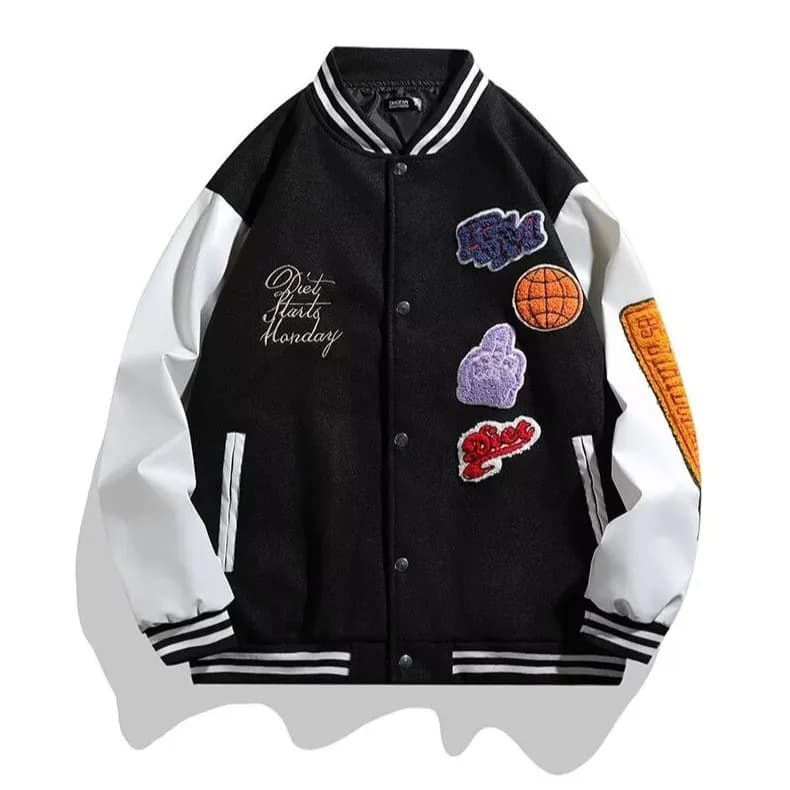 Off-White Varsity Jacket Patchwork Embroidery