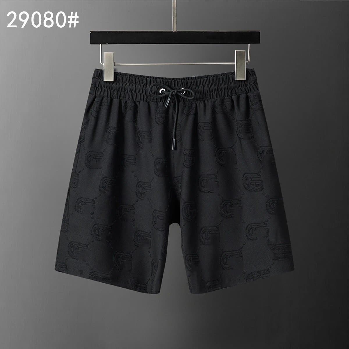 Gucci GG Web Shorts Monogram Stripe — 29080黑色