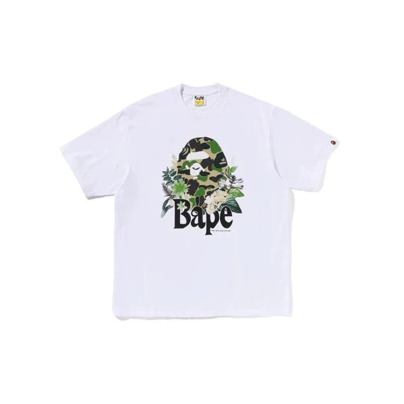 BAPE A Bathing Ape Tee Camouflage Ape Head — 5006白色