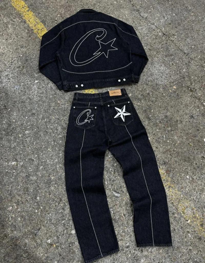 Gallery Dept. Hoodie and Joggers Set Yacht Logo — 牛仔黑长裤