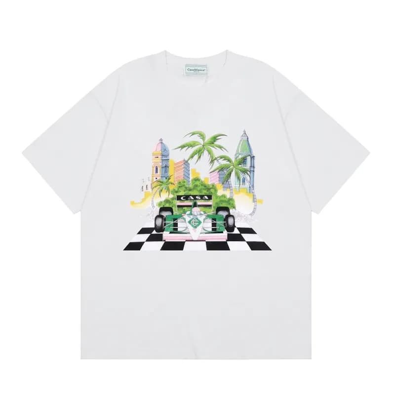 Comme des Garçons Graphic T-Shirt Cosmic Cactus Print — 77白色