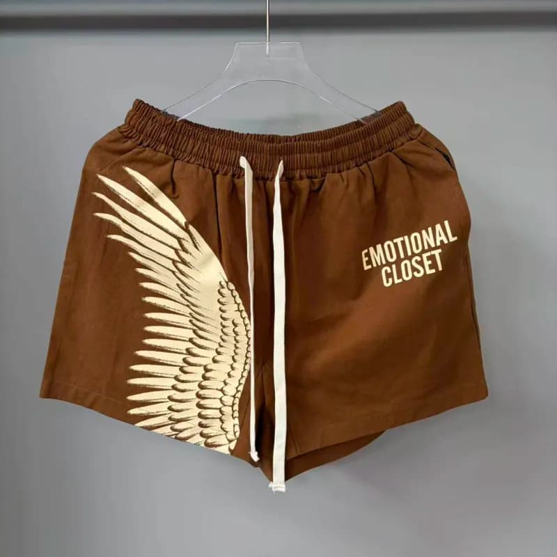 Fear of God Essentials Logo Shorts Emotion Script — 咖啡色 【02款】