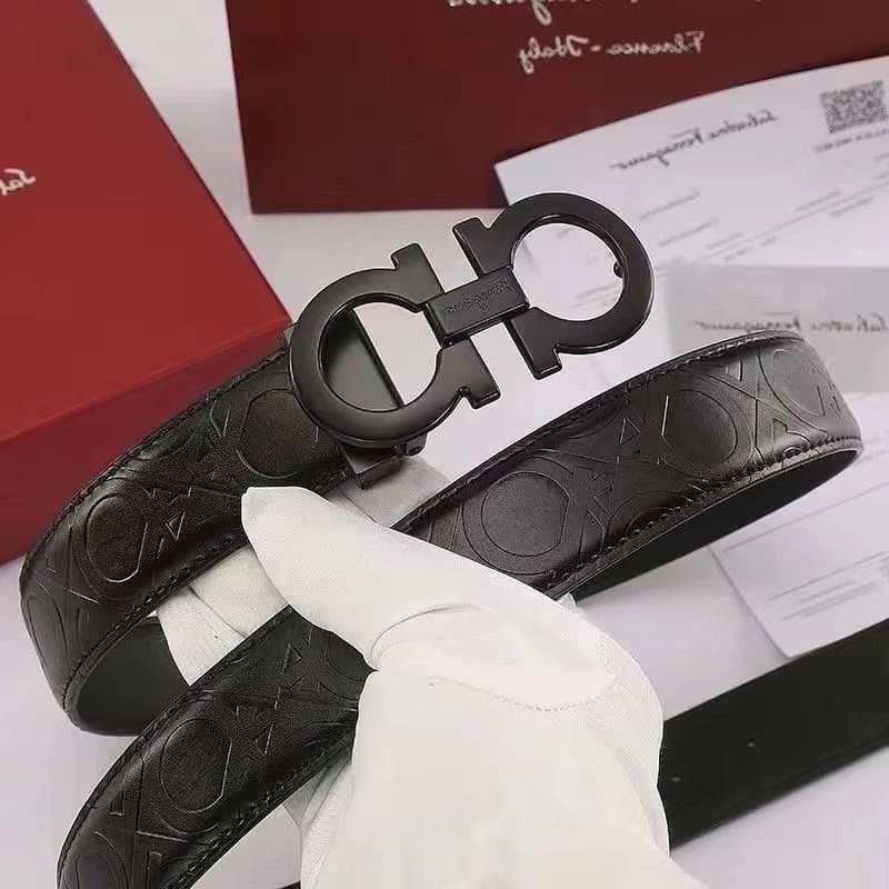 Ferragamo Gancini Belt Embossed Logo